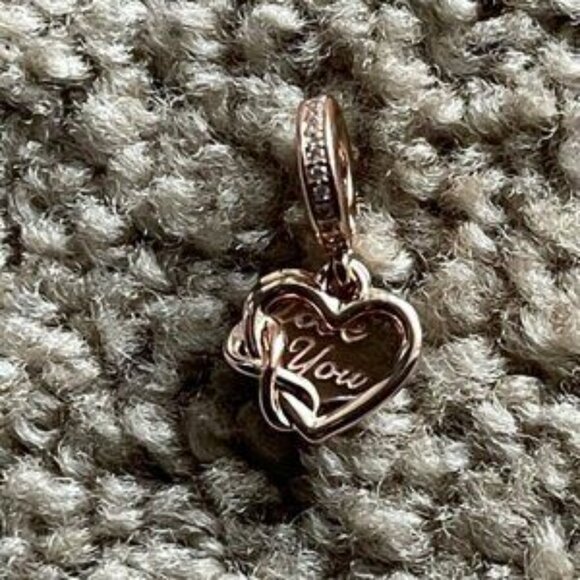 Pandora Love You Infinity Heart Dangle Charm - Picture 5 of 5